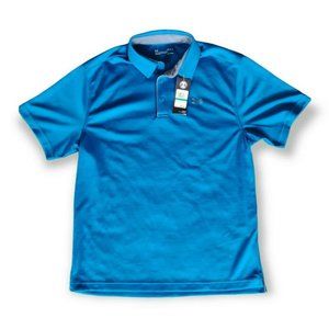 NWT Under Armour Mens Large Blue Aqua Tech Polo